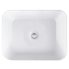 Lucas 480mm Gloss White Rectangular Ceramic Above Counter Basin